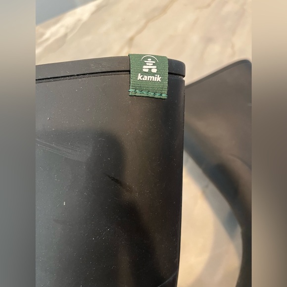 KAMIK black rubber waterproof snow rain boots, NWOB, size 10 - Picture 3 of 6